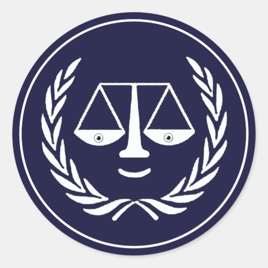 Creatief Advocaat Ronde Sticker (Voorkant)