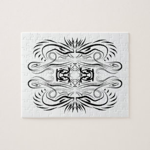 Creatief artistiek grensbeeld puzzel