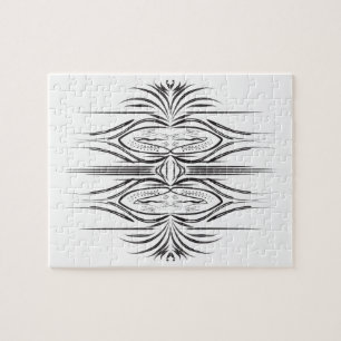 Creatief artistiek randpatroon legpuzzel