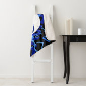 Creatief Blauw Monogram Sherpa Deken (In situ)