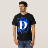 Creatief Blauw Monogram T-shirt (Voorkant volledig)