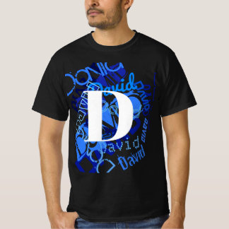Creatief Blauw Monogram T-shirt