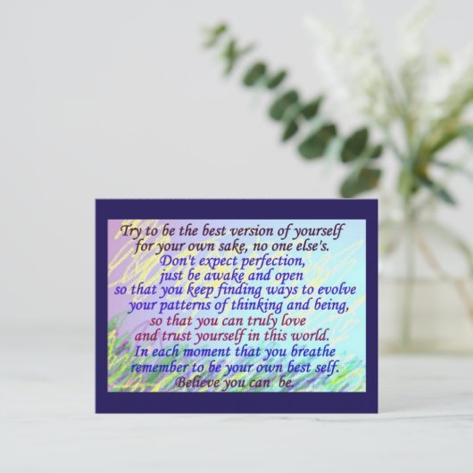 Creatief Briefkaart 6 - Beste versie van zich (Staand voorkant)