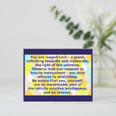 Creatief Briefkaart 7 - Je bent een prachtig juwee (Staand voorkant)