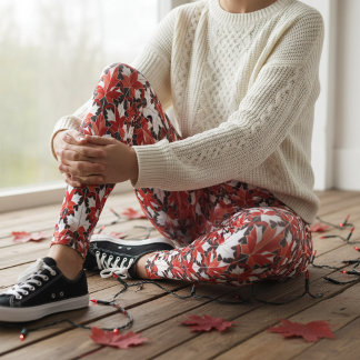 Creatief Canadees Esdoornblad Patroon ID1072 Leggings