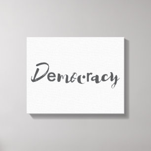 Creatief, cool, modern, speelzaam designDemocratie Canvas Afdruk