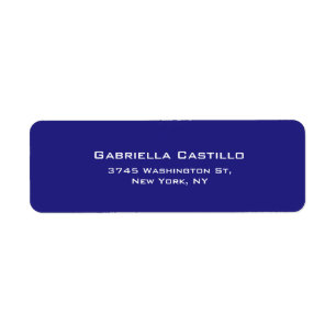 Creatief Donkerblauw Grijs Plain Elegant Etiket