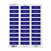 Creatief Donkerblauw Grijs Plain Elegant Etiket (Full Sheet)