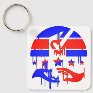 Creatief embleem van empowerment en representatie sleutelhanger