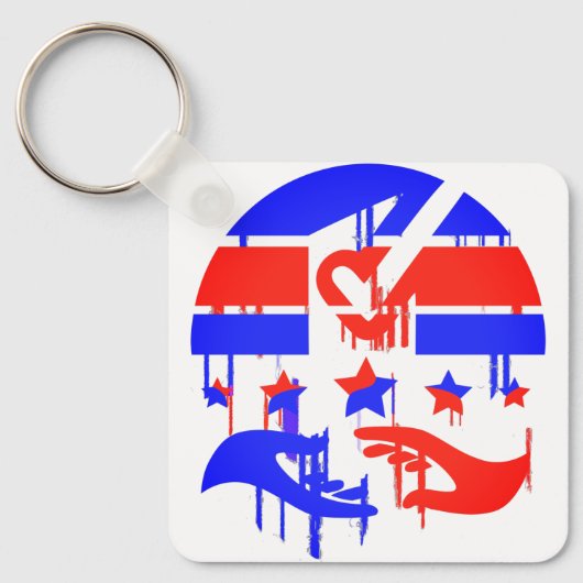 Creatief embleem van empowerment en representatie sleutelhanger (Voorkant)