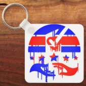 Creatief embleem van empowerment en representatie sleutelhanger (Voorkant)