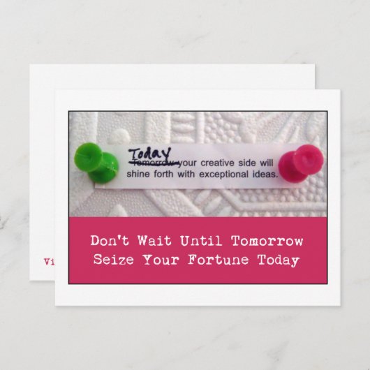 creatief fortuin briefkaart (Voorkant / Achterkant)