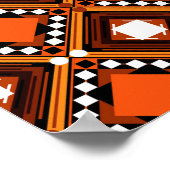 Creatief geometrisch, modern Abstract rood. Poster (Hoek)