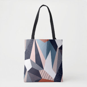Creatief geometrisch patroon met verschillende vor draagtas