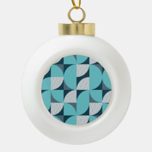 Creatief geometrisch vormpatroon keramische bal ornament