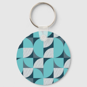 Creatief geometrisch vormpatroon sleutelhanger