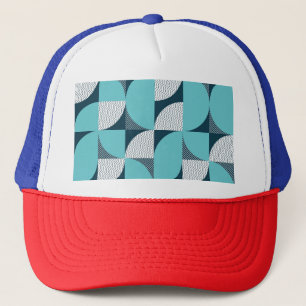 Creatief geometrisch vormpatroon trucker pet