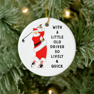Creatief golf kerstfeest keramisch ornament