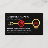 Creatief Goud Elektrische Huis Bedrading Visitekaartje (Voorkant)