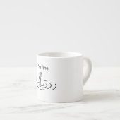 Creatief, grillig, minimalistisch espresso kop (Voorkant rechts)