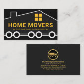 Creatief huis op wielen in beweging visitekaartje (Voorkant / Achterkant)