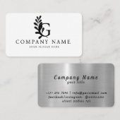 Creatief Initiaal G Letter Vector Luxe Design Art Visitekaartje (Voorkant / Achterkant)