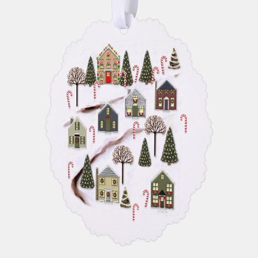 Creatief Kerstfeest Ornament Kaart (Links)