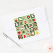 Creatief Kerstmis Aftellen Vierkante Sticker (Envelop)