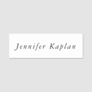 Creatief Klassiek Wit Minimalistisch Professioneel Naamplaatje