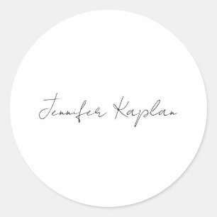 Creatief Klassiek Wit Minimalistisch Professioneel Ronde Sticker