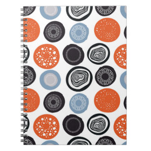 Creatief, kleurrijk geometrisch cirkelpatroon. notitieboek