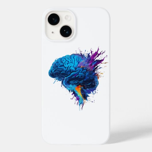 Creatief Kleurrijk Splash Brain Design Case-Mate iPhone Case (Achterkant)