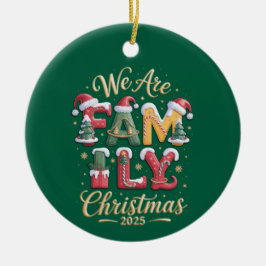 Creatief & Leuk Familie Kerstfeest Keramisch Ornament