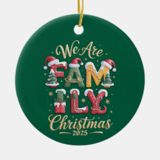Creatief & Leuk Familie Kerstfeest Keramisch Ornament