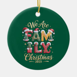 Creatief & Leuk Familie Kerstfeest Keramisch Ornament
