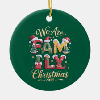 Creatief & Leuk Familie Kerstfeest Keramisch Ornament