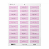 Creatief Licht Roze Stijlvol Elegant Modern Etiket (Full Sheet)