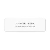 Creatief Modern Design Trendy Witte Sjabloon Etiket (Voorkant)