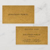 Creatief modern Kraft Paper-effect Unieke plaat Visitekaartje (Voorkant / Achterkant)