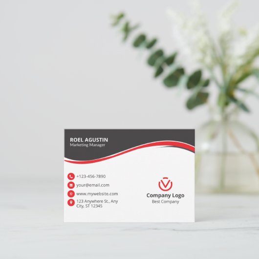 Creatief Modern Visitekaartje (Staand voorkant)