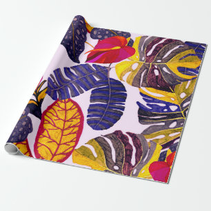 Creatief naadloos patroon met tropische bladeren e cadeaupapier