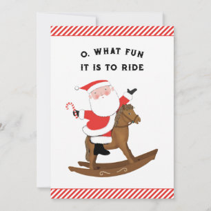 Creatief Paardrijden Kerstmis Feestdagenkaart