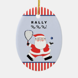 Creatief Racquetball Kerstmis Collectible Keramisch Ornament