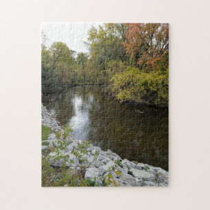 Creatief rivierwater schilderachtig foto puzzel