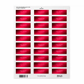 Creatief Rood Professioneel Elegant Modern Etiket (Full Sheet)