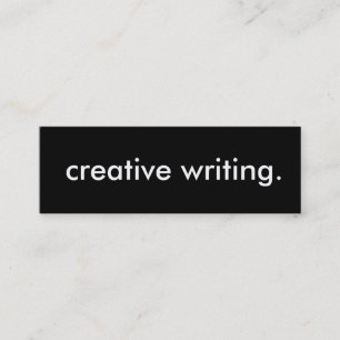 creatief schrijven. mini visitekaartje