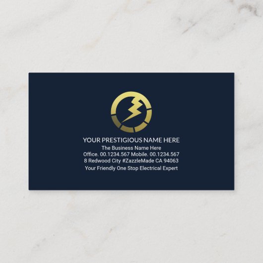 Creatief thuis elektrisch bedradingssysteem visitekaartje (Achterkant)