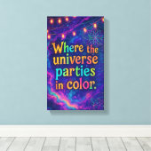 Creatief Universum Kosmisch Carnaval Canvas Decor Afdruk (Insitu (Houten vloer))