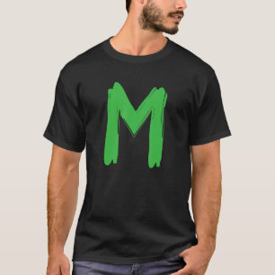 Creatief Vet Groen Letter M - Ontwerp Alfabet - M T-shirt