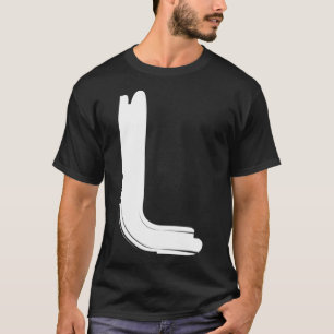 Creatief Vet Wit Letter L Alfabet Marker T-shirt